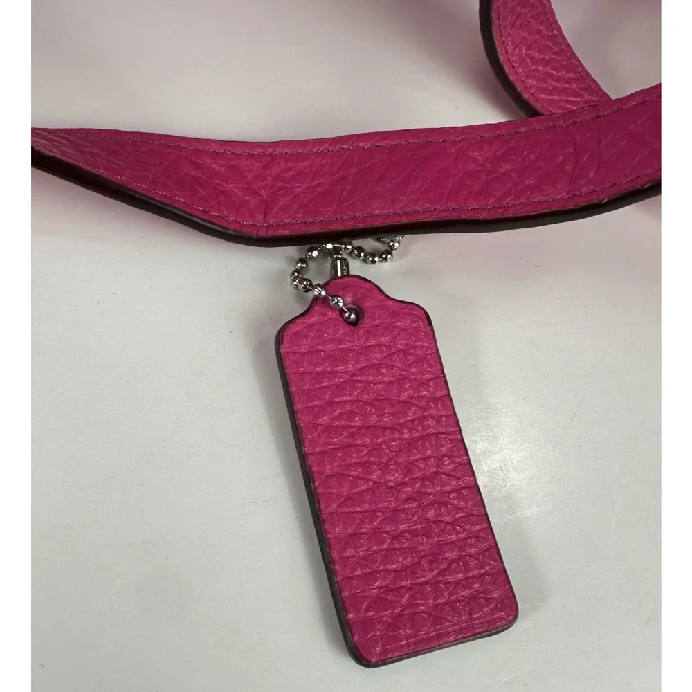Coach Billie Pebbled Leather Backpack Purse Hot Pink Bag Turnlock Pockets - Picture 15 of 16
